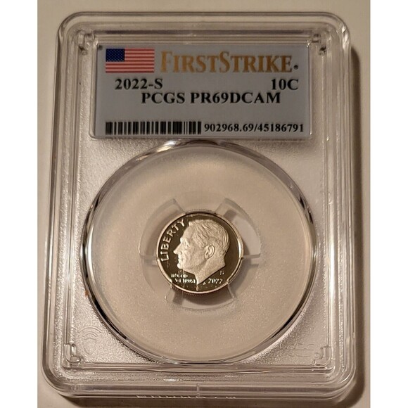 2022 S Clad Roosevelt Dime Proof PR69 DCAM PCGS First Strike - Picture 1 of 2
